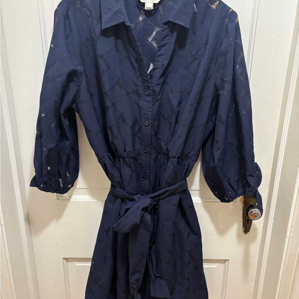 Lilly Pulitzer Navy Women's Coat with Tie